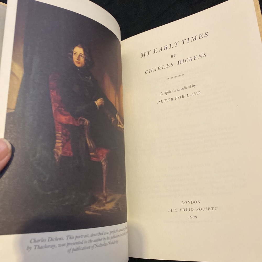 My Early Times by Charles Dickens, 1988 Folio Book With Sleeve Cover Vintage - Picture 4 of 8